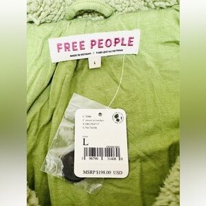NEW WITH TAGS BY FREE PEOPLE "THE JOPLIN" COZIEST JACKET IN SWEET PISTACHIO